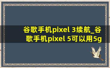 谷歌手机pixel 3续航_谷歌手机pixel 5可以用5g吗